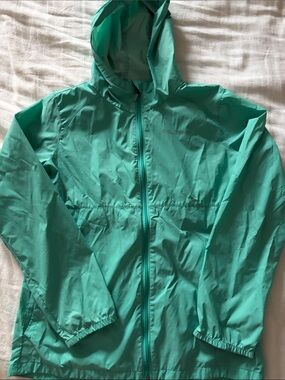 Columbia Mint Green Hooded Lightweight Jacket